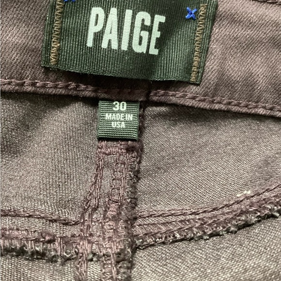 PAIGE DENIM VERDUGO COATED ULTRA SKINNY ANKLE JEANS SZ 30 velvet Plum - Picture 5 of 9